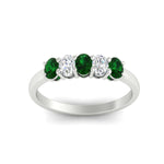 Load image into Gallery viewer, oval-cut-five-stone-wedding-emerald-band-0.50-carat-in-white-gold-fdwb8008ovgemgrangle5-0.50ct-nl-wg_c73b76c0-6745-4e5f-b269-850cbb9f05fa.jpg?v=1773047587