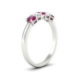 Load image into Gallery viewer, oval-cut-five-stone-wedding-pink-sapphire-band-0.50-carat-in-white-gold-fdwb8008ovgsadrpiangle2-0.50ct-nl-wg_479c25a1-b50b-4a64-ad9e-d9b6d0176b84.jpg?v=1773047587