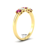Load image into Gallery viewer, oval-cut-five-stone-wedding-pink-sapphire-band-0.50-carat-in-yellow-gold-fdwb8008ovgsadrpiangle2-0.50ct-nl-yg-hw.jpg?v=1773047588