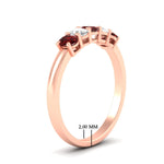 Load image into Gallery viewer, oval-cut-five-stone-wedding-ruby-band-0.50-carat-in-rose-gold-fdwb8008ovgrudrangle2-0.50ct-nl-rg-hw.jpg?v=1773047588