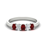 Load image into Gallery viewer, oval-cut-five-stone-wedding-ruby-band-0.50-carat-in-white-gold-fdwb8008ovgrudrsleep-0.50ct-nl-wg_8205eb06-bf3a-4c7d-8e85-e78508f53079.jpg?v=1773047587