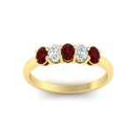 Load image into Gallery viewer, oval-cut-five-stone-wedding-ruby-band-0.50-carat-in-yellow-gold-fdwb8008ovgrudrangle5-0.50ct-nl-yg.jpg?v=1773047588