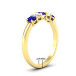 Load image into Gallery viewer, oval-cut-five-stone-wedding-sapphire-band-0.50-carat-in-yellow-gold-fdwb8008ovgsablangle2-0.50ct-nl-yg-hw.jpg?v=1773047588