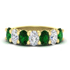 Load image into Gallery viewer, oval-cut-seven-stone-emerald-4-ct-anniversary-band-in-yellow-gold-fdwb8008ovgemgrsleep-4.00ct-nl-yg.jpg