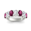 Load image into Gallery viewer, oval-cut-seven-stone-pink-sapphire-4-ct-anniversary-band-in-white-gold-fdwb8008ovgsadrpiangle5-4.00ct-nl-wg.jpg