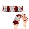 Load image into Gallery viewer, oval-cut-seven-stone-ruby-4-ct-anniversary-band-in-rose-gold-fdwb8008ovgrudr-angle3-4.00ct-nl-rg.jpg