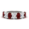 Load image into Gallery viewer, oval-cut-seven-stone-ruby-4-ct-anniversary-band-in-white-gold-fdwb8008ovgrudrsleep-4.00ct-nl-wg.jpg