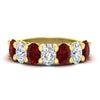 Load image into Gallery viewer, oval-cut-seven-stone-ruby-4-ct-anniversary-band-in-yellow-gold-fdwb8008ovgrudrsleep-4.00ct-nl-yg.jpg