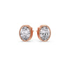 Load image into Gallery viewer, Bezel Stud Earring Oval Diamond
