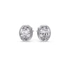 Load image into Gallery viewer, Bezel Stud Earring Oval Diamond