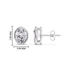 Load image into Gallery viewer, Bezel Stud Earring Oval Diamond