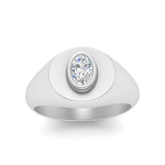 Load image into Gallery viewer, Oval Disc Signet Ring