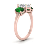 Load image into Gallery viewer, oval-emerald-3-stone-basket-engagement-ring-in-rose-gold-FD10416OVRGEMGRANGLE2-NL-RG