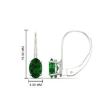 Load image into Gallery viewer, oval-emerald-lever-back-2-ctw.-solitaire-earrings-in-white-gold-FDEAR9225OVGEMGR-2.00CT-NL-WG