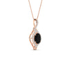 Load image into Gallery viewer, oval-halo-black-diamond-pave-drop-necklace-in-rose-gold-fdpd11545gblackangle3-nl-rg.jpg?v=1768542845