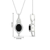 Load image into Gallery viewer, oval-halo-black-diamond-pave-drop-necklace-in-white-gold-fdpd11545gblackangle2-nl-wg-hw.jpg?v=1768542845