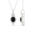 Load image into Gallery viewer, Oval Halo Pave Drop Necklace