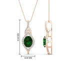 Load image into Gallery viewer, Oval Halo Pave Drop Necklace
