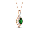 Load image into Gallery viewer, Oval Halo Pave Drop Necklace