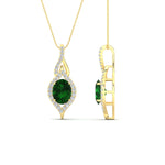 Load image into Gallery viewer, Oval Halo Pave Drop Necklace