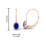 Load image into Gallery viewer, oval-halo-hoop-sapphire-earrings-in-rose-gold-FDEAR10101GSABL-NL-RG.jpg