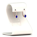 Load image into Gallery viewer, oval-halo-hoop-sapphire-earrings-in-rose-gold-FDEAR10101GSABL-NL-RG.jpg