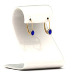 Load image into Gallery viewer, oval-halo-hoop-sapphire-earrings-in-yellow-gold-FDEAR10101GSABL-NL-YG.jpg