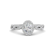 Oval Halo Infinity Vine Engagement Ring