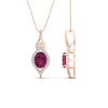 Load image into Gallery viewer, oval-halo-pink-sapphire-pave-drop-necklace-in-rose-gold-fdpd11545gsadrpiangle2-nl-rg.jpg?v=1767586000