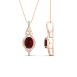 Load image into Gallery viewer, Oval Halo Pave Drop Necklace