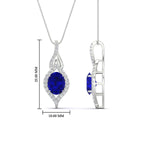 Load image into Gallery viewer, Oval Halo Pave Drop Necklace