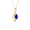 Load image into Gallery viewer, oval-halo-sapphire-pave-drop-necklace-in-yellow-gold-fdpd11545gsablangle3-nl-yg.jpg?v=1767586000