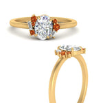 Load image into Gallery viewer, oval-offbeat-modern-orange-sapphire-engagement-ring-in-FD10080OVRGSAORANGLE3-NL-YG