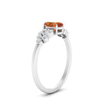 Load image into Gallery viewer, oval-orange-sapphire-cluster-diamond-ring-in-white-gold-FDENS3110OVRGSAOR-NL-WG-GS.jpg