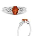 Load image into Gallery viewer, oval-orange-sapphire-cluster-diamond-ring-in-white-gold-FDENS3110OVRGSAOR-NL-WG-GS.jpg