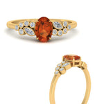 Load image into Gallery viewer, oval-orange-sapphire-cluster-diamond-ring-in-yellow-gold-FDENS3110OVRGSAOR-NL-YG-GS.jpg