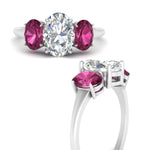 Load image into Gallery viewer, oval-pink-sapphire-3-stone-basket-engagement-ring-in-white-gold-FD10416OVRGSADPRIANGLE3-NL-WG