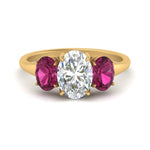 Load image into Gallery viewer, oval-pink-sapphire-3-stone-basket-engagement-ring-in-yellow-gold-FD10416OVRGSADPRI-NL-YG