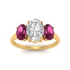 Load image into Gallery viewer, oval-pink-sapphire-3-stone-basket-engagement-ring-in-yellow-gold-FD10416OVRGSADPRIANGLE5-NL-YG