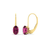 Load image into Gallery viewer, oval-pink-sapphire-lever-back-2-ctw.-solitaire-earrings-in-yellow-gold-FDEAR9225OVGSADRPI-2.00CT-NL-YG