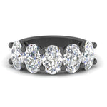 Load image into Gallery viewer, oval-shaped-5-stone-wedding-band-5-carat-in-black-gold-FD8008OVB-5.00CT-NL-BG.jpg