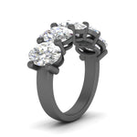 Load image into Gallery viewer, oval-shaped-5-stone-wedding-band-5-carat-in-black-gold-FD8008OVB-5.00CT-NL-BG.jpg