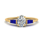 Load image into Gallery viewer, oval-shaped-bar-baguette-3-stone-sapphire-engagement-ring-in-FDENS100OVRGSABL-NL-YG