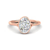 Load image into Gallery viewer, Oval Cut Bezel Set Diamond Solitaire Engagement Ring