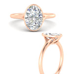 Load image into Gallery viewer, Split Shank Oval Shaped Bezel Set Solitaire Ring
