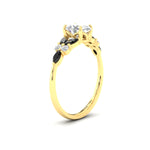 Load image into Gallery viewer, oval-shaped-big-floral-vintage-black-diamond-engagement-ring-in-yellow-gold-fdenr11603ovrgblackangle2-nl-yg.jpg?v=1764930331