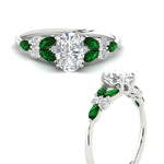 Load image into Gallery viewer, oval-shaped-big-floral-vintage-emerald-engagement-ring-in-white-gold-fdenr11603ovrgemgrangle3-nl-wg_ee065be7-e755-4139-b3f6-c7ecaa828d68.jpg?v=1764930342