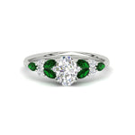 Load image into Gallery viewer, oval-shaped-big-floral-vintage-emerald-engagement-ring-in-white-gold-fdenr11603ovrgemgrsleep-nl-wg_5a470d69-df52-4de2-9ca7-9a64d982b5e5.jpg?v=1764930342