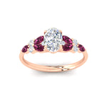 Load image into Gallery viewer, oval-shaped-big-floral-vintage-pink-sapphire-engagement-ring-in-rose-gold-fdenr11603ovrgsadrpiangle5-nl-rg.jpg?v=1764930331