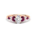Load image into Gallery viewer, oval-shaped-big-floral-vintage-pink-sapphire-engagement-ring-in-rose-gold-fdenr11603ovrgsadrpisleep-nl-rg.jpg?v=1764930331